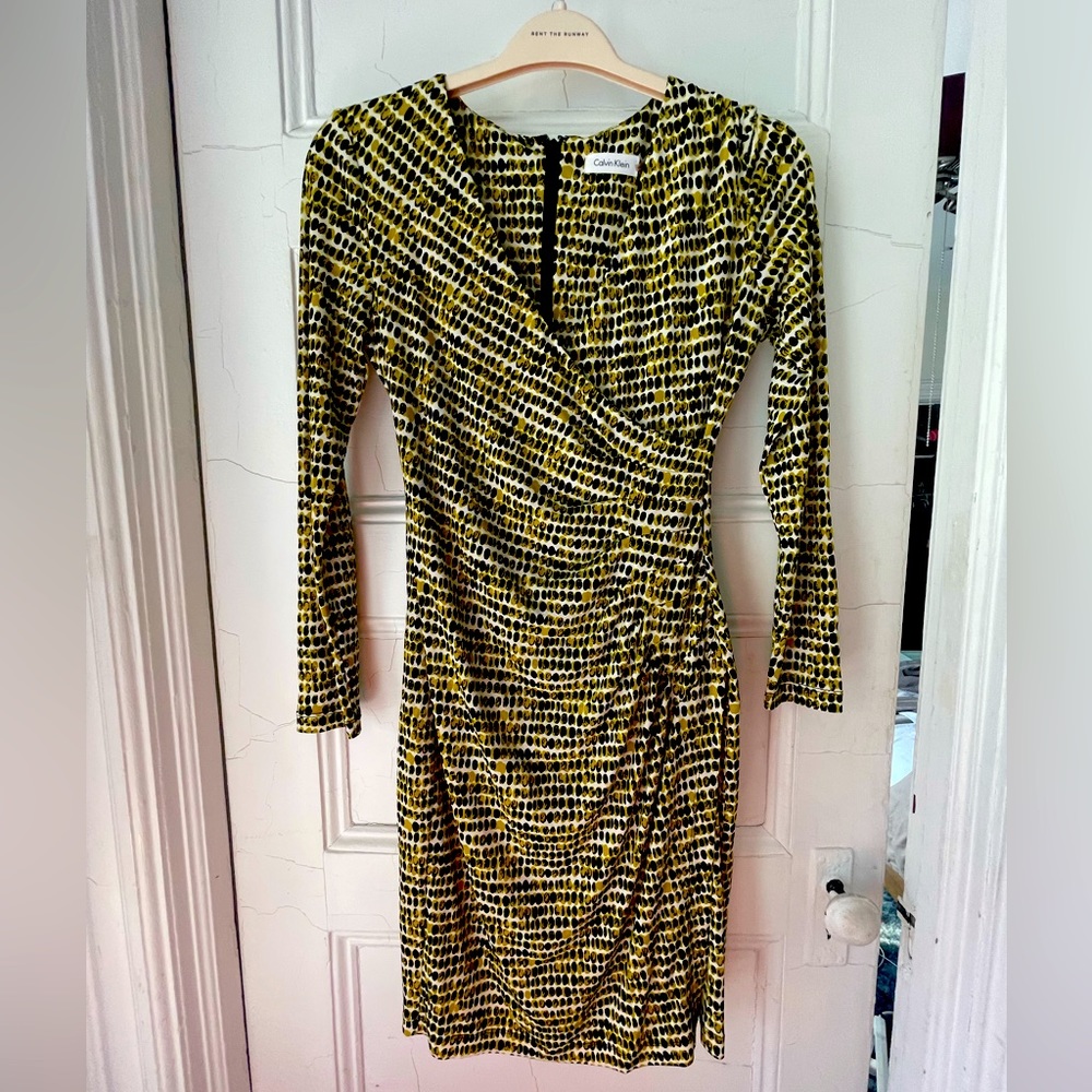 Calvin Klein snakeskin sheath dress - size 4